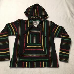 Original Senor Lopez Unisex Baja Hoodie Pullover Poncho Rug Beach Surfer Skate S